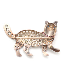 Load image into Gallery viewer, Massive Rose Cut Diamond Cat Brooch
