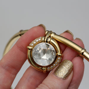 18k MASSIVE Rose Cut Diamond Collar