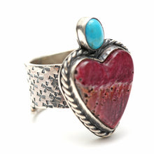 Load image into Gallery viewer, Federico Jimenez Flaming Heart Ring
