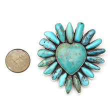 Load image into Gallery viewer, SOLD TO K***One of a kind Federico Jimenez Turquoise Flaming Heart
