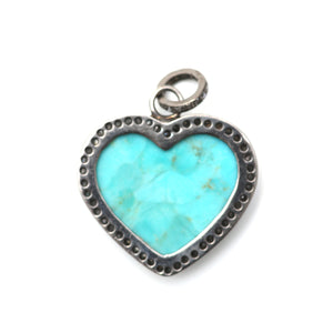 Diamond Turquoise Heart Pendant