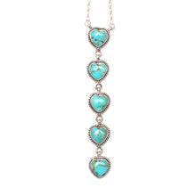Laden Sie das Bild in den Galerie-Viewer, Turquoise Totem Heart Lariat Necklace
