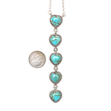 Load image into Gallery viewer, Turquoise Totem Heart Lariat Necklace
