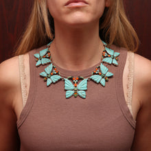 画像をギャラリービューアに読み込む, Famous Federico Jimenez Turquoise Butterfly Necklace
