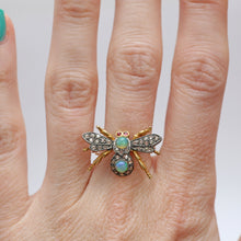 Load image into Gallery viewer, Diamond Opal Bug Ring

