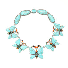 画像をギャラリービューアに読み込む, Famous Federico Jimenez Turquoise Butterfly Necklace
