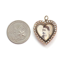 画像をギャラリービューアに読み込む, 10k Victorian Heart Mourning Locket
