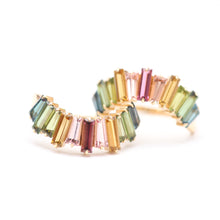 Load image into Gallery viewer, 18k Rainbow Tourmaline Enhancer Ring
