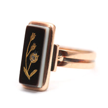 Load image into Gallery viewer, 10k Onyx Victorian Intaglio Ring
