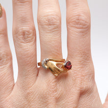 Load image into Gallery viewer, 14k Figural Heart in Hand Ring

