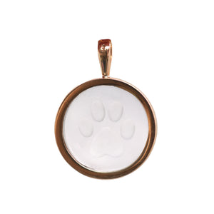 14k Paw Intaglio Pendant