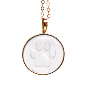 14k Paw Intaglio Pendant