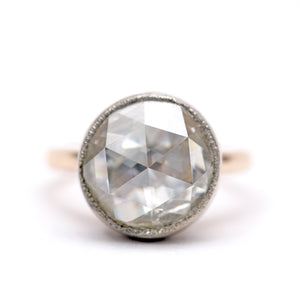 18k Giant Natural 2ct Rose Cut Diamond Ring