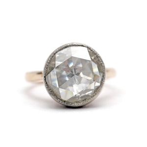 18k Giant Natural 2ct Rose Cut Diamond Ring