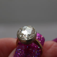 將圖片載入圖庫檢視器 18k Giant Natural 2ct Rose Cut Diamond Ring
