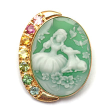 Carica l&#39;immagine nel visualizzatore di Gallery, 14k Rainbow Tourmaline Nature Cameo
