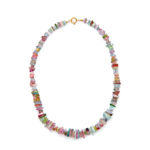14k Rainbow Tourmaline Necklace
