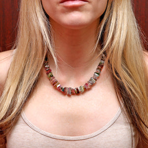 14k Rainbow Tourmaline Necklace