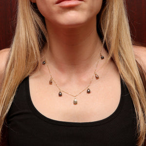 14k Rustic Diamond Necklace