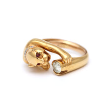Carica l&#39;immagine nel visualizzatore di Gallery, 18k Diamond Panther Ring
