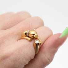 Carica l&#39;immagine nel visualizzatore di Gallery, 18k Diamond Panther Ring
