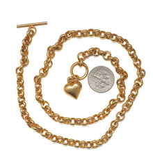 Carica l&#39;immagine nel visualizzatore di Gallery, 14k Rolo Chain Toggle Necklace
