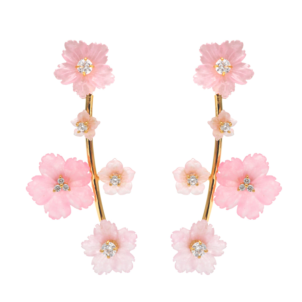 Carved Hanami Earrings