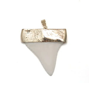 18k Great White Shark Tooth Pendant
