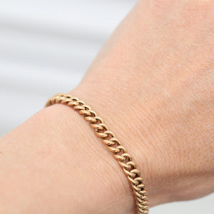9k Antique Curb Chain Bracelet