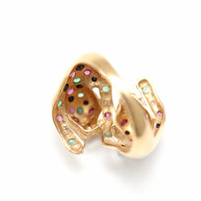 將圖片載入圖庫檢視器 SOLD TO R***14k Multigem Double Leopard Ring
