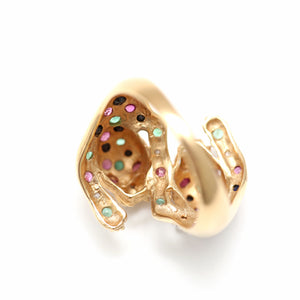 SOLD TO R***14k Multigem Double Leopard Ring