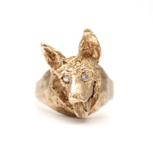 Charger l&#39;image dans la galerie, 14k Diamond German Shepherd Ring
