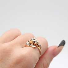 將圖片載入圖庫檢視器 14k Blue Sapphire Leopard Ring
