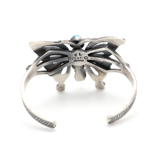 Sterling Turquoise Navajo Butterfly Cuff Bracelet