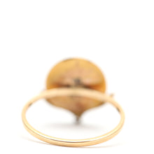 画像をギャラリービューアに読み込む, 14k Enamel Art Nouveau Peacock Ring
