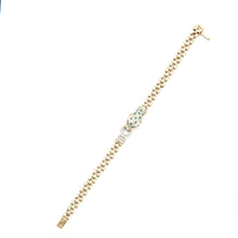 將圖片載入圖庫檢視器 14k Diamond Emerald Leopard Bracelet

