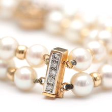 將圖片載入圖庫檢視器 14k Diamond Pearl Hearts Bracelet
