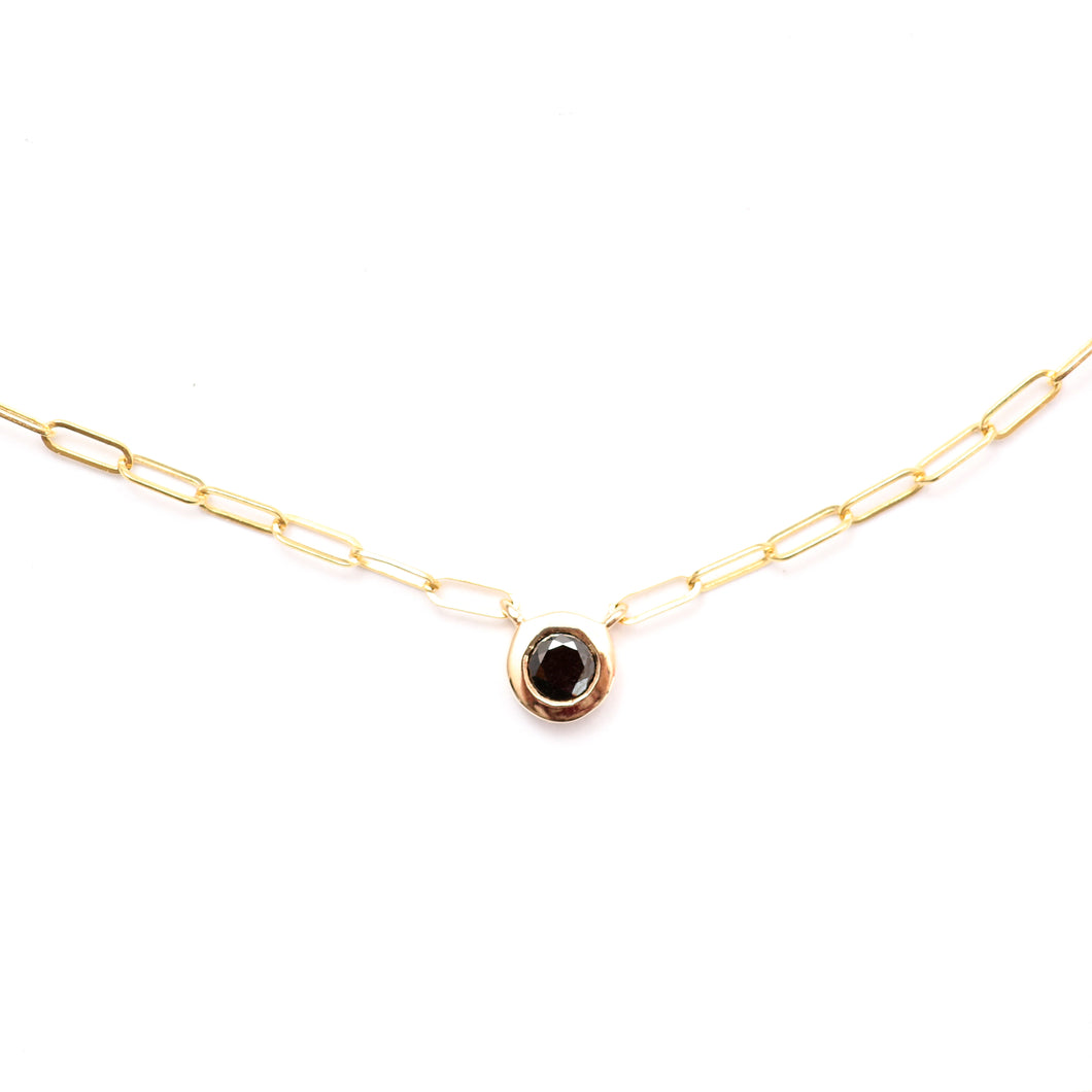 14k Black Diamond Necklace