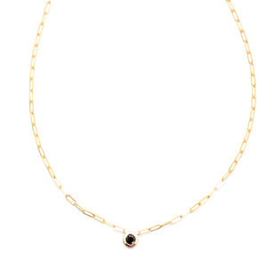 14k Black Diamond Necklace