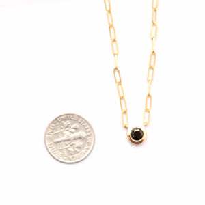 14k Black Diamond Necklace