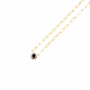 14k Black Diamond Necklace