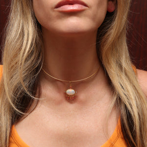 14k Opal Charm Pendants