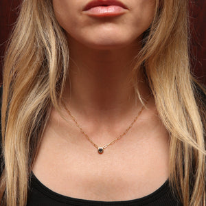 14k Black Diamond Necklace