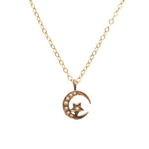 9k Victorian Moon Conversion Necklace