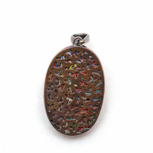 Sterling Fordite Desert Hallucinations Pendant