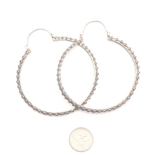画像をギャラリービューアに読み込む, 3&quot; Large Sterling Silver Tentacle Hoop Earrings
