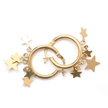 Carica l&#39;immagine nel visualizzatore di Gallery, Medium 14k Star Hoop Earrings
