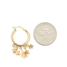 Carica l&#39;immagine nel visualizzatore di Gallery, Medium 14k Star Hoop Earrings
