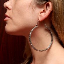 画像をギャラリービューアに読み込む, 3&quot; Large Sterling Silver Tentacle Hoop Earrings
