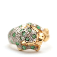 Laden Sie das Bild in den Galerie-Viewer, 14k Emerald Leopard Ring
